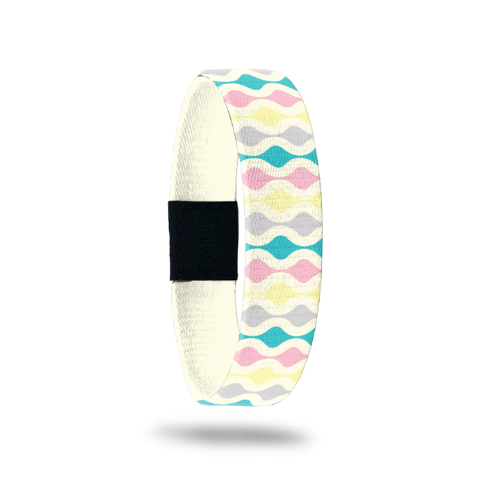 Be Nicer to Yourself-Sold Out - Singles-ZOX - This item is sold out and will not be restocked. Pale yellow with teal, pink, yellow and grey tear drops all over. Inside is solid pale yellow and says Be Nicer To Yourself.