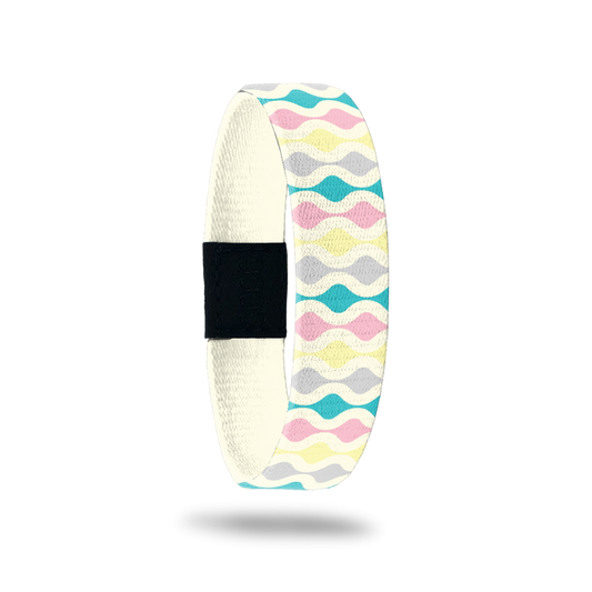 Be Nicer to Yourself-Sold Out - Singles-ZOX - This item is sold out and will not be restocked. Pale yellow with teal, pink, yellow and grey tear drops all over. Inside is solid pale yellow and says Be Nicer To Yourself.