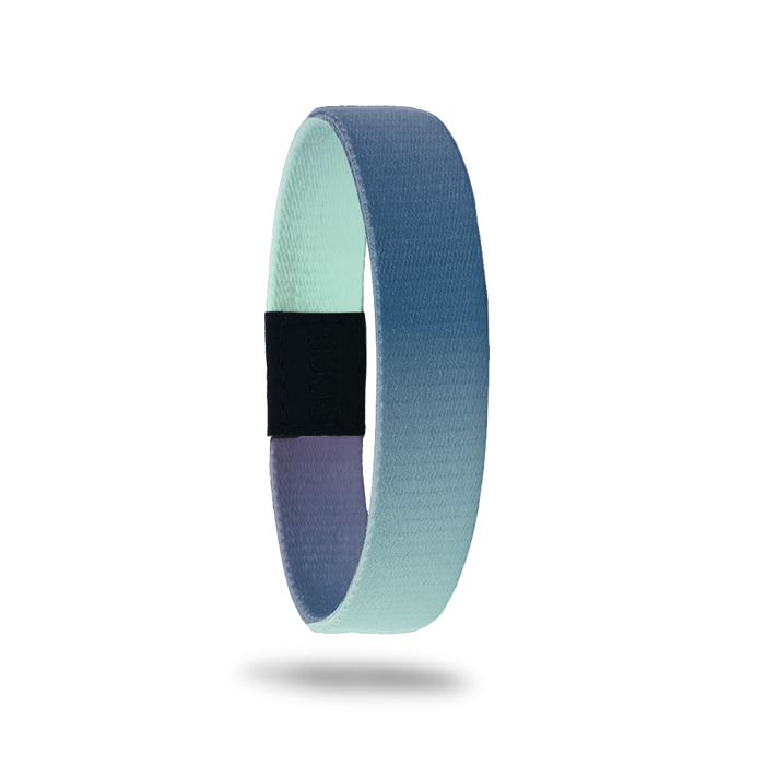 Product photo of outside design Begin Again dark blue to a lighter blue gradient
