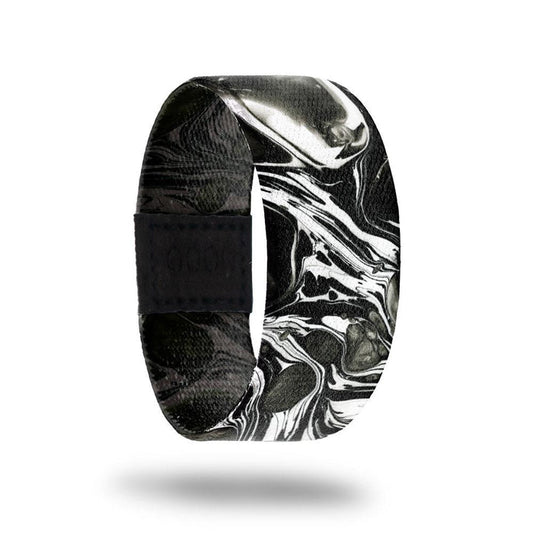 Believe In Yourself-Sold Out-ZOX - This item is sold out and will not be restocked. Black strap with white marbling all over. Inside is solid black and says Believe In Yourself.