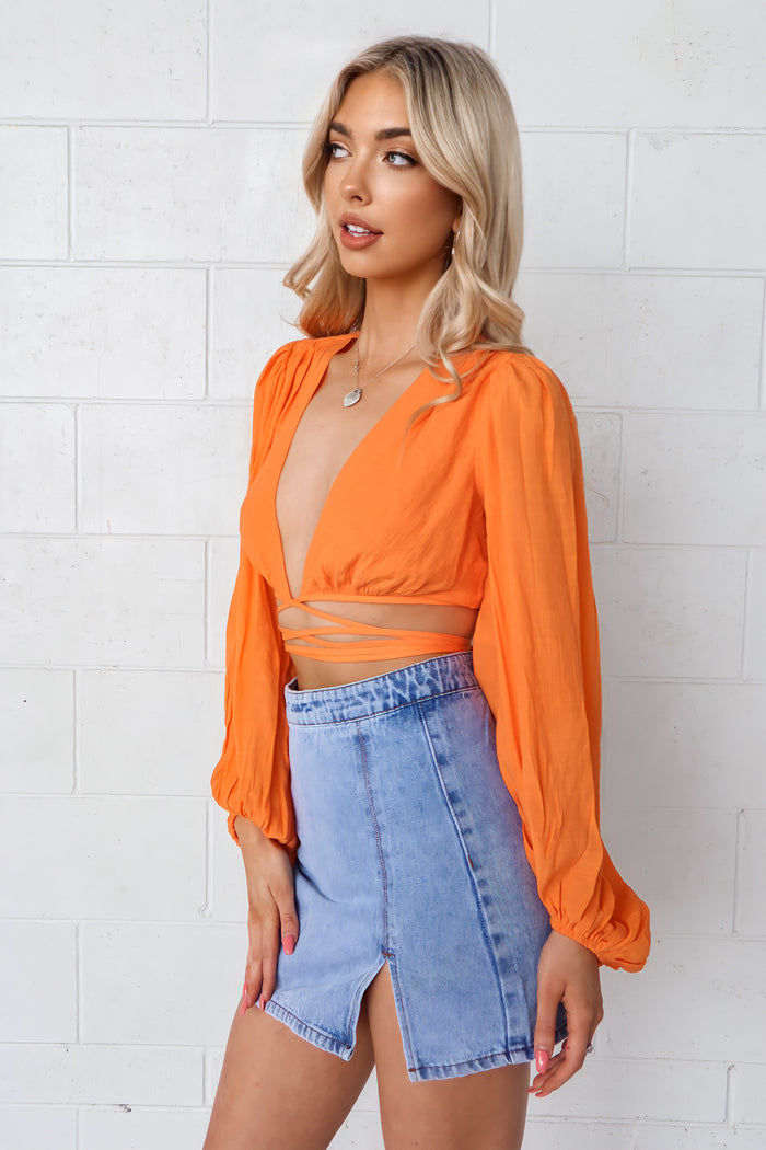 Bianca Top - Orange - Runway Goddess
