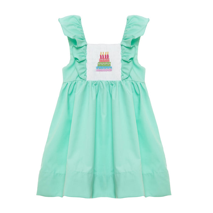 Birthday Cake Flutter Sleeve Dress
