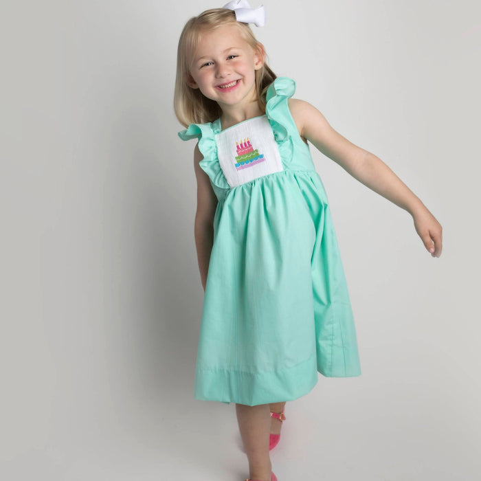 Birthday Cake Flutter Sleeve Dress