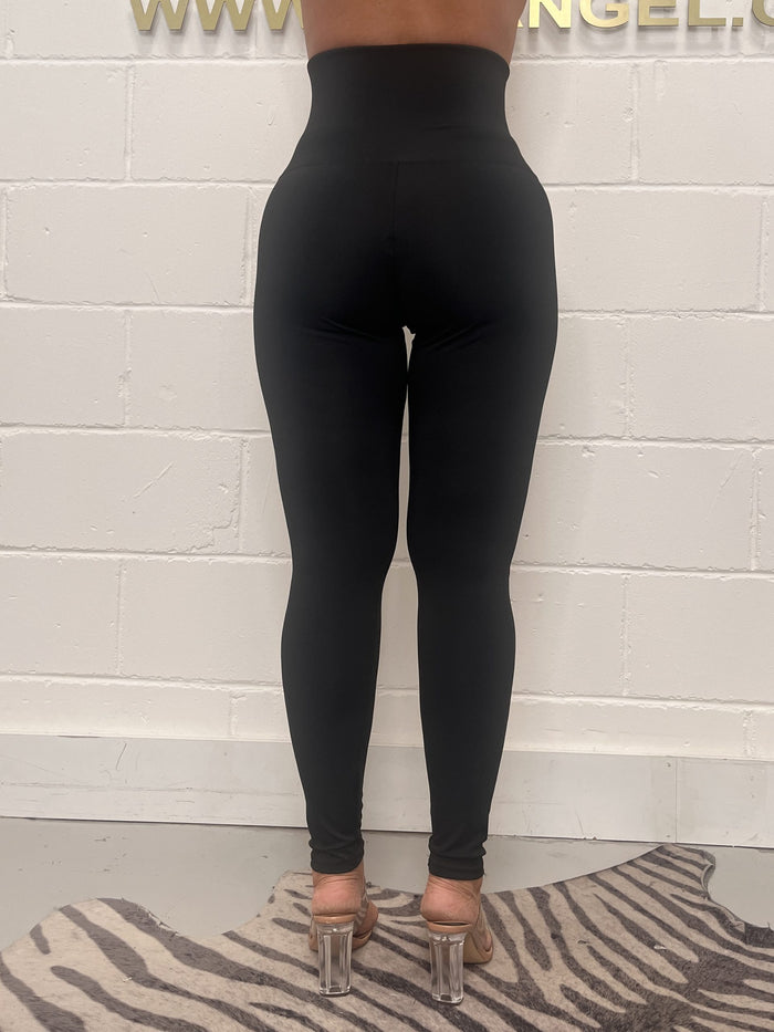 Black High Waisted Corset Leggings