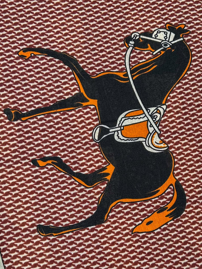 Black & Orange Horse Design Scarf