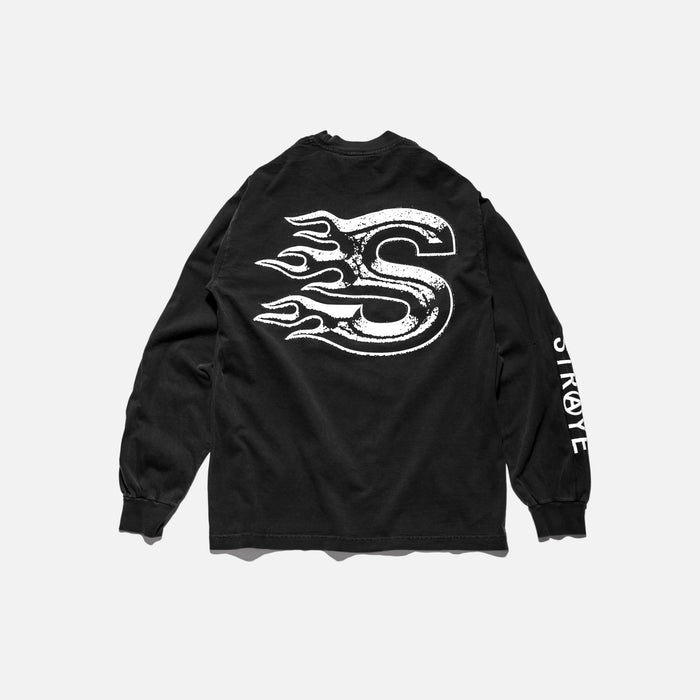 BLAZE L/S - WASHED BLACK | BACK VIEW
