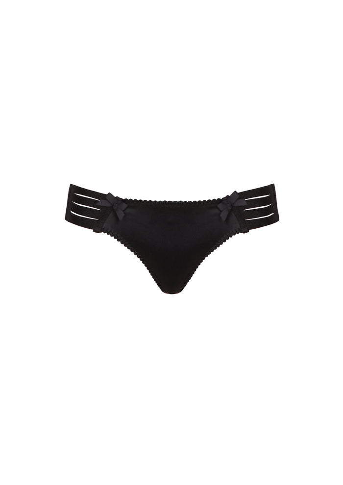 Bordelle Adjustable Webbed Black Thong - House Of Huntington