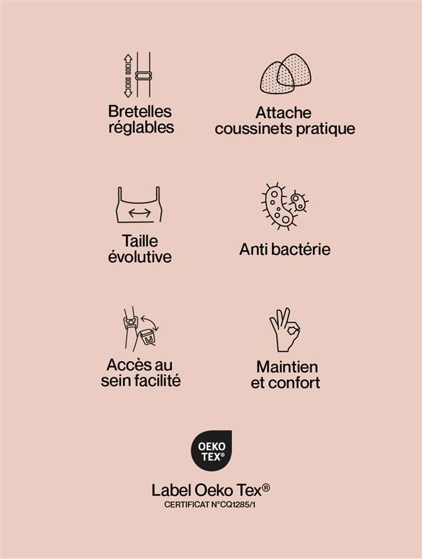 Brassière et coussinets d'allaitement Aphaïa