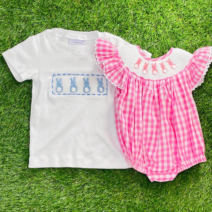 Bunny Smocked Knit Shirt