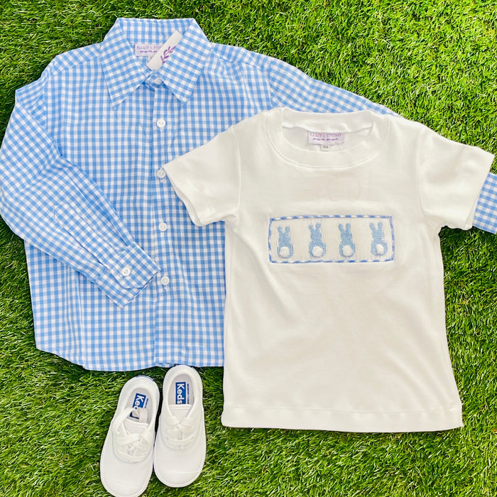Bunny Smocked Knit Shirt