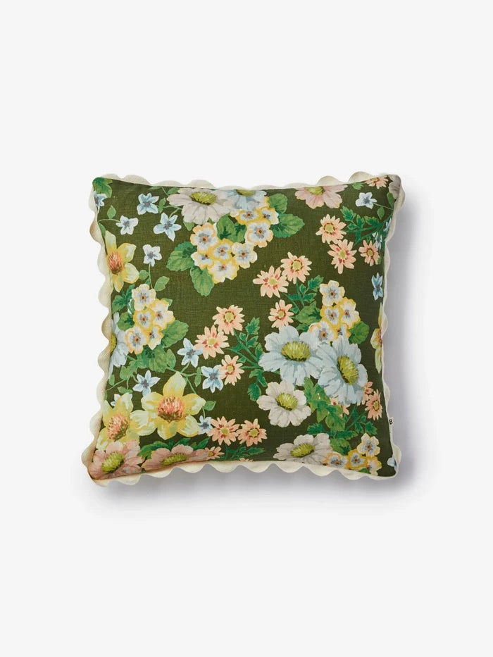 BUTTERCUP OLIVE CUSHION - 50cm from Bonnie and Neil