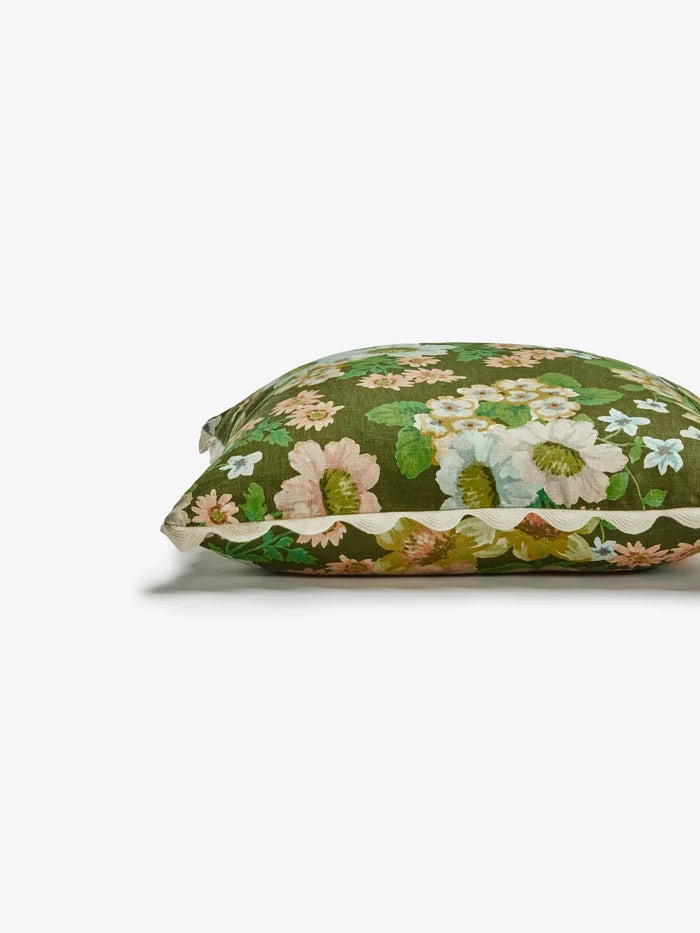 BUTTERCUP OLIVE CUSHION - 50cm from Bonnie and Neil