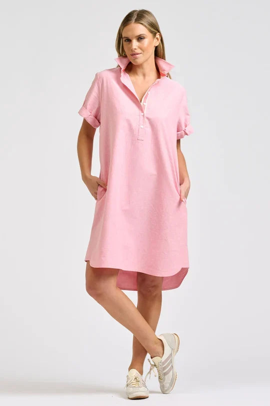 CATIE DRESS | Coral Oxford