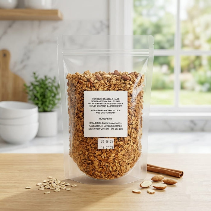 Ceylon Cinnamon & Roasted Almond Granola 300g - Tayyib Store - Tayyib Foods - Lahore