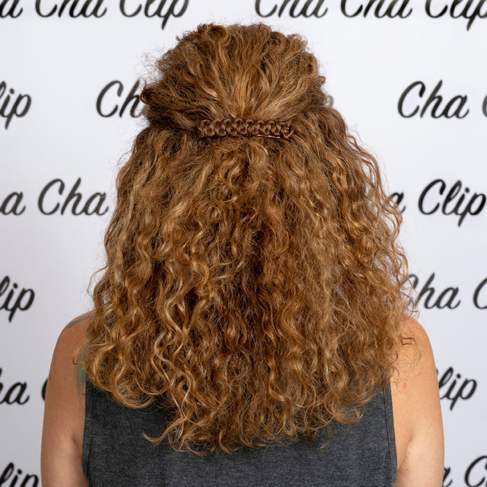 Cha Cha Clip 100% Real Hair Clip Light Brown