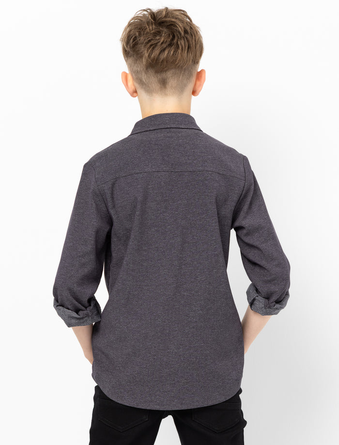 Chemise en denim unie pour garçon