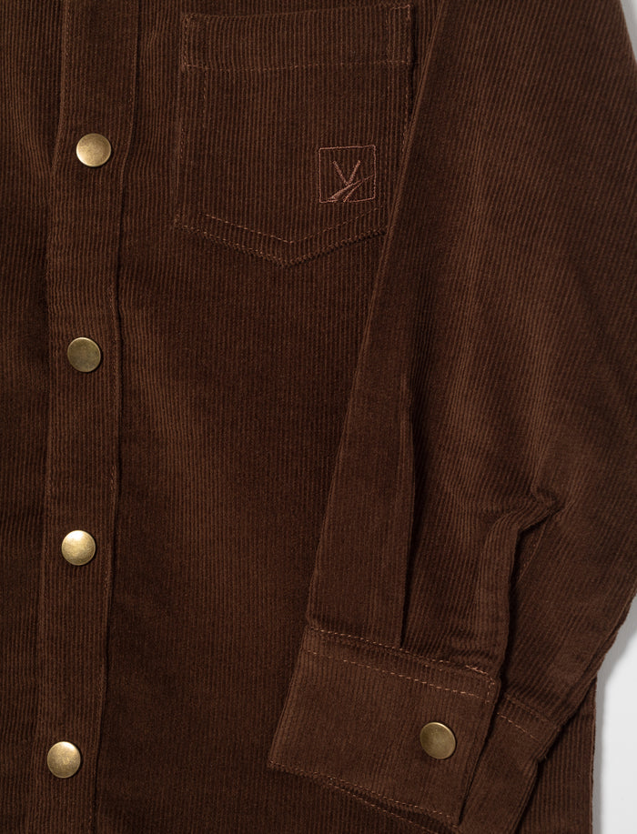 Chemise en velours côtelé unie pour garçon