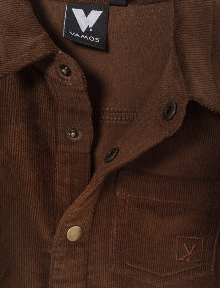 Chemise en velours côtelé unie pour garçon