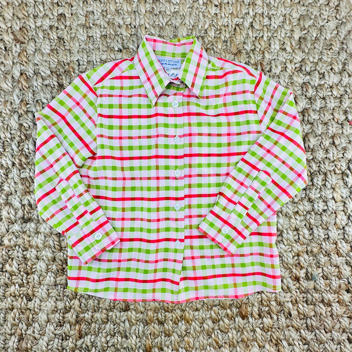 Christmas Boy's Plaid Shirt