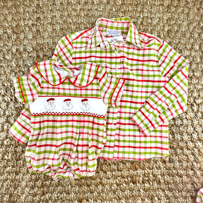 Christmas Boy's Plaid Shirt