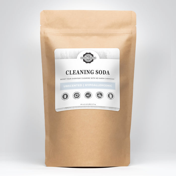 Rustic Strength - Cleaning Soda | 5LB Pouch | Unscented/Hypoallergenic