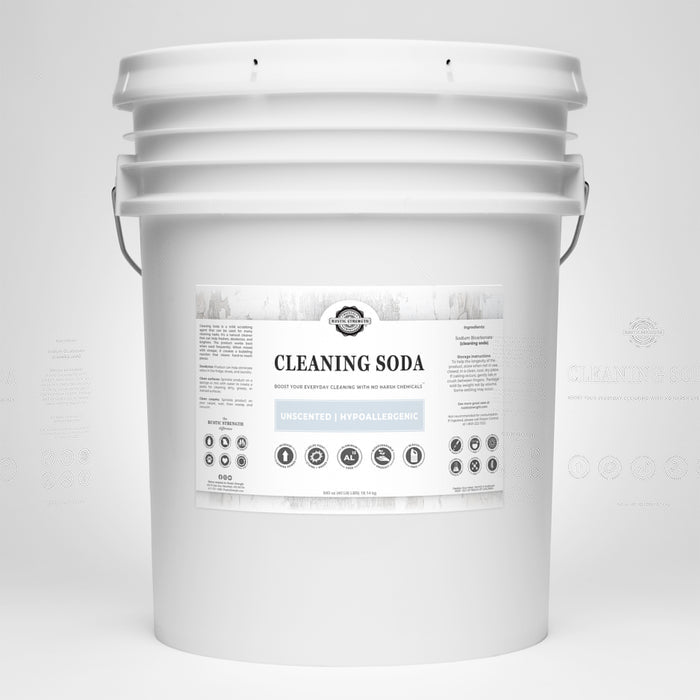 Rustic Strength - Cleaning Soda | 40LB Bucket | Unscented/Hypoallergenic