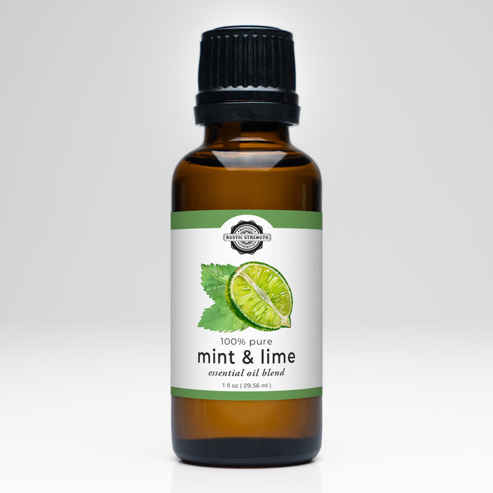 Rustic Strength - Essential Oil Blend | 1oz Amber Glass Vial | Mint & Lime