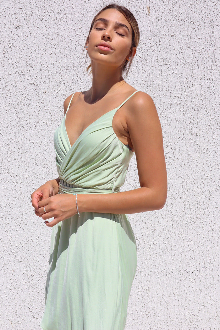 Cloud Nine Dress - Pistachio Sage - Runway Goddess