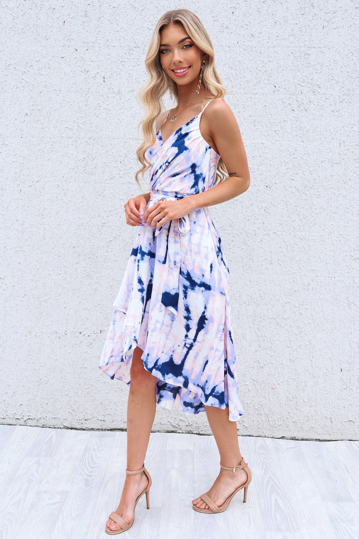 Cloud Nine Dress - Violet/Navy - Runway Goddess
