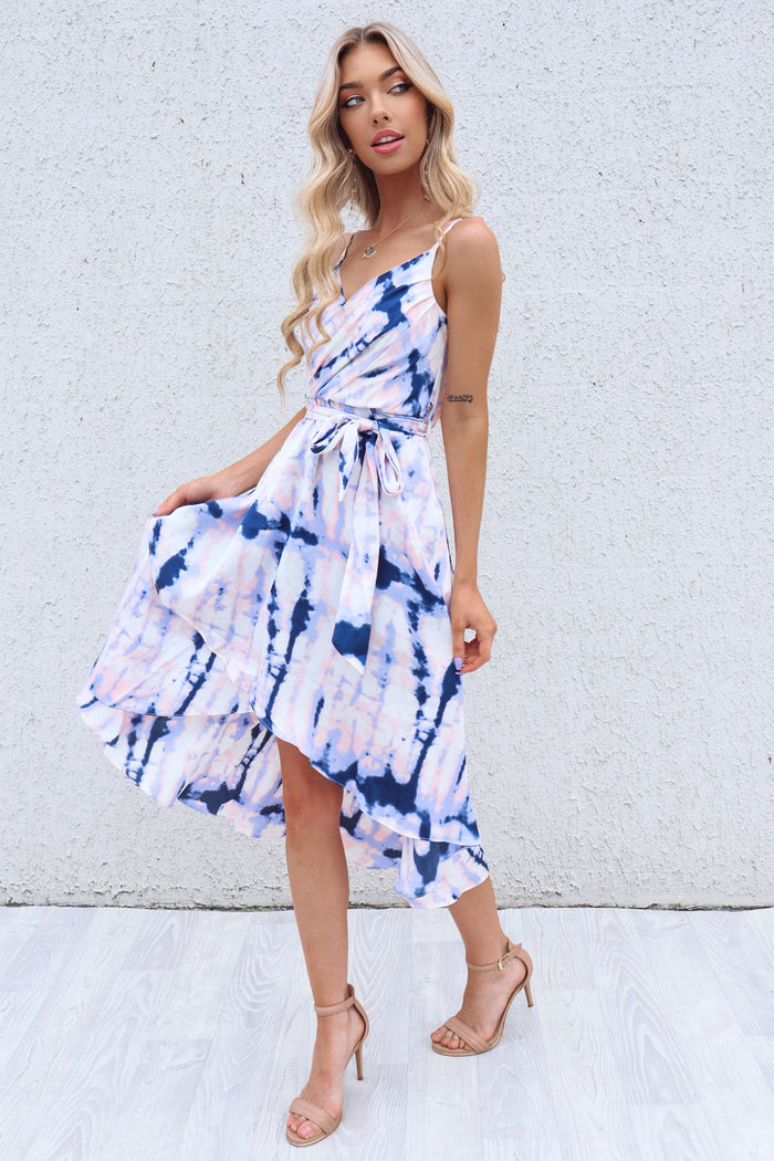 Cloud Nine Dress - Violet/Navy - Runway Goddess