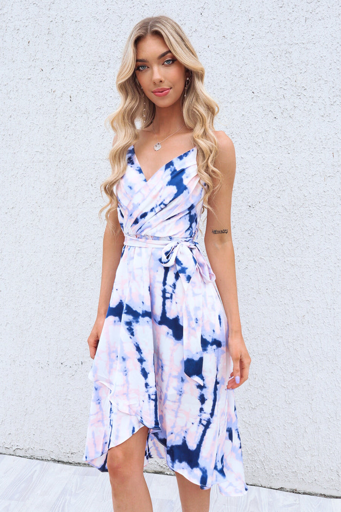 Cloud Nine Dress - Violet/Navy - Runway Goddess