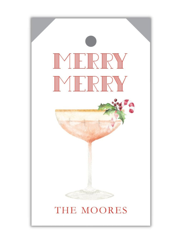 Cocktail Coupe Merry Merry Hangtag