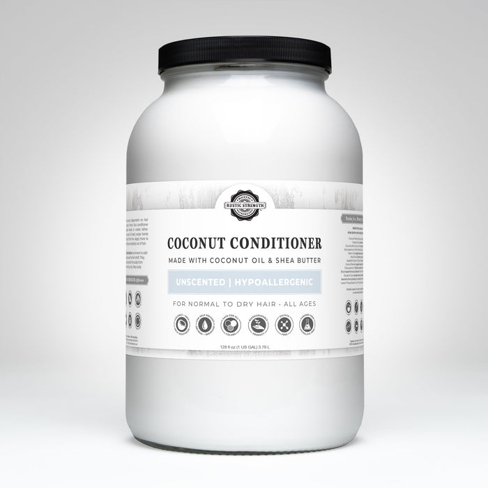Rustic Strength, Coconut Conditioner, 128oz Glass, Unscented