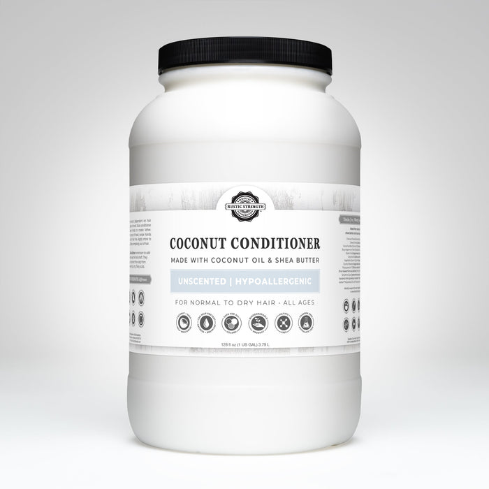 Rustic Strength, Coconut Conditioner, 128oz Plastic, Unscented