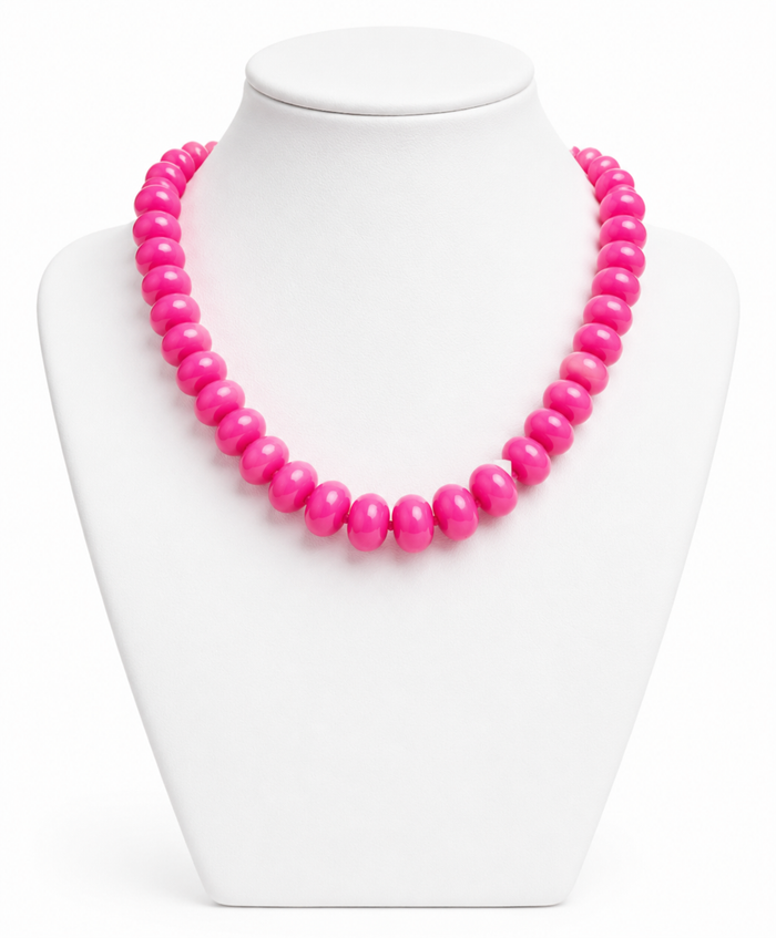 Come On Get Happy Solid Color Chunky Bead Necklace Collection