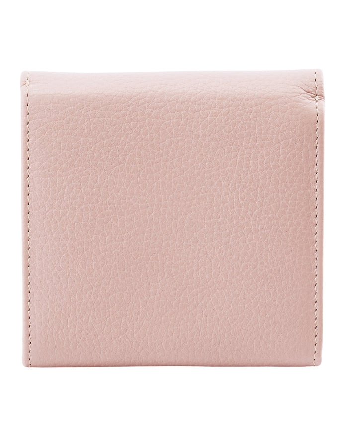 Kompaktowy portfel damski skórzany z ochroną RFID WINGS PINK LEATHER COLLECTION