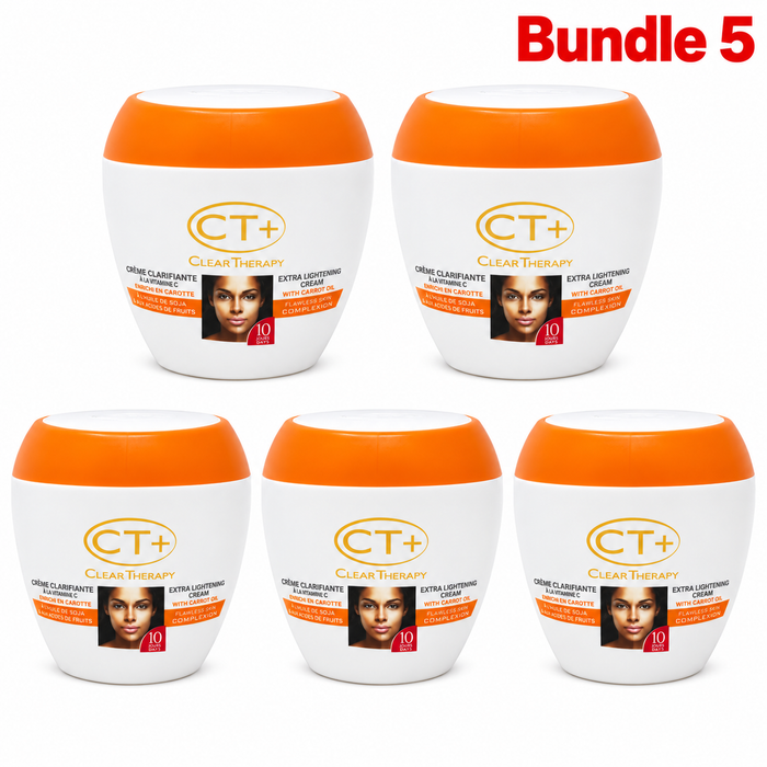 CT+ Clear Therapy Carrot Cream, moisturizing skincare cream enriched with carrot-inspired ingredients, designed to hydrate and soften skin while helping promote a smoother, more even-looking, and radiant complexion.