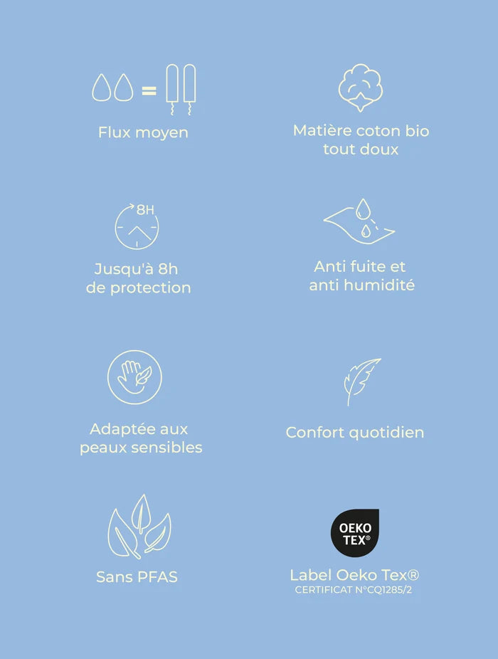 Culotte menstruelle Libra en coton pour ados