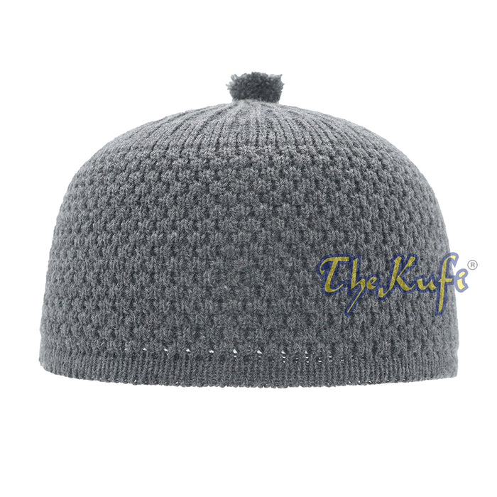 Dark Gray Turkish-Style Warm Stretchy Beanie Cap One-Size