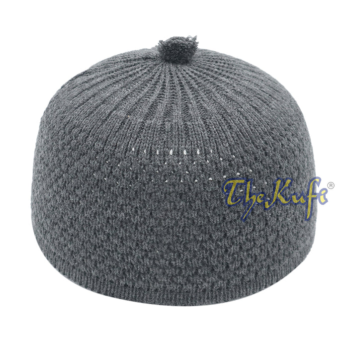 Dark Gray Turkish-Style Warm Stretchy Beanie Cap One-Size