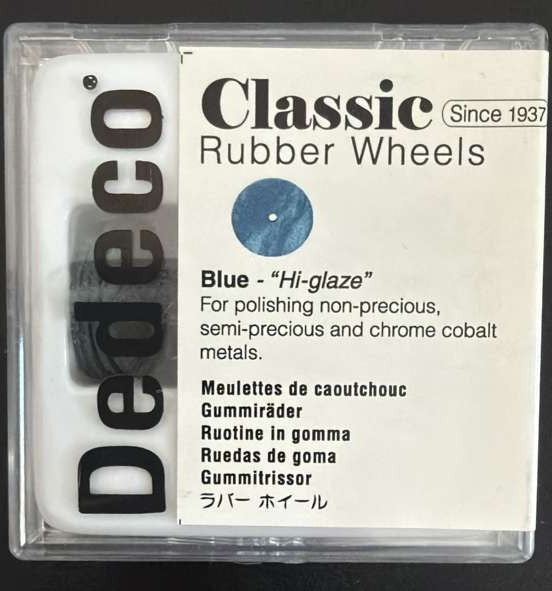 Dedeco Classic Blue "Hi-Glaze" Polishing Wheels – 25 Pack (#4992)