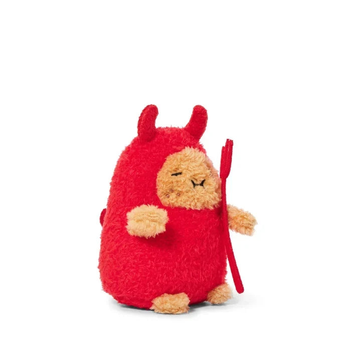 Devil Ricespud Mini Sitting Plush Toy - Side Cut