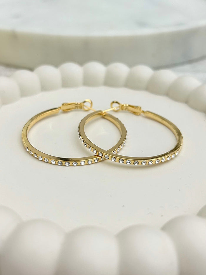 Diamante Hoops (2 Colours)