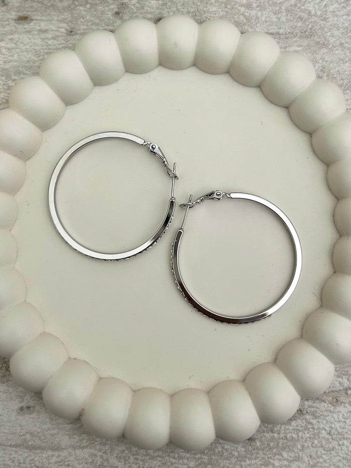 Diamante Hoops (2 Colours)