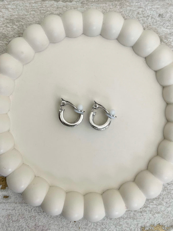 Diamonte Double Hoop Clip on's
