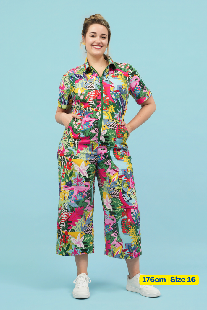 Dino Party Jumpsuit - Cropped Fit