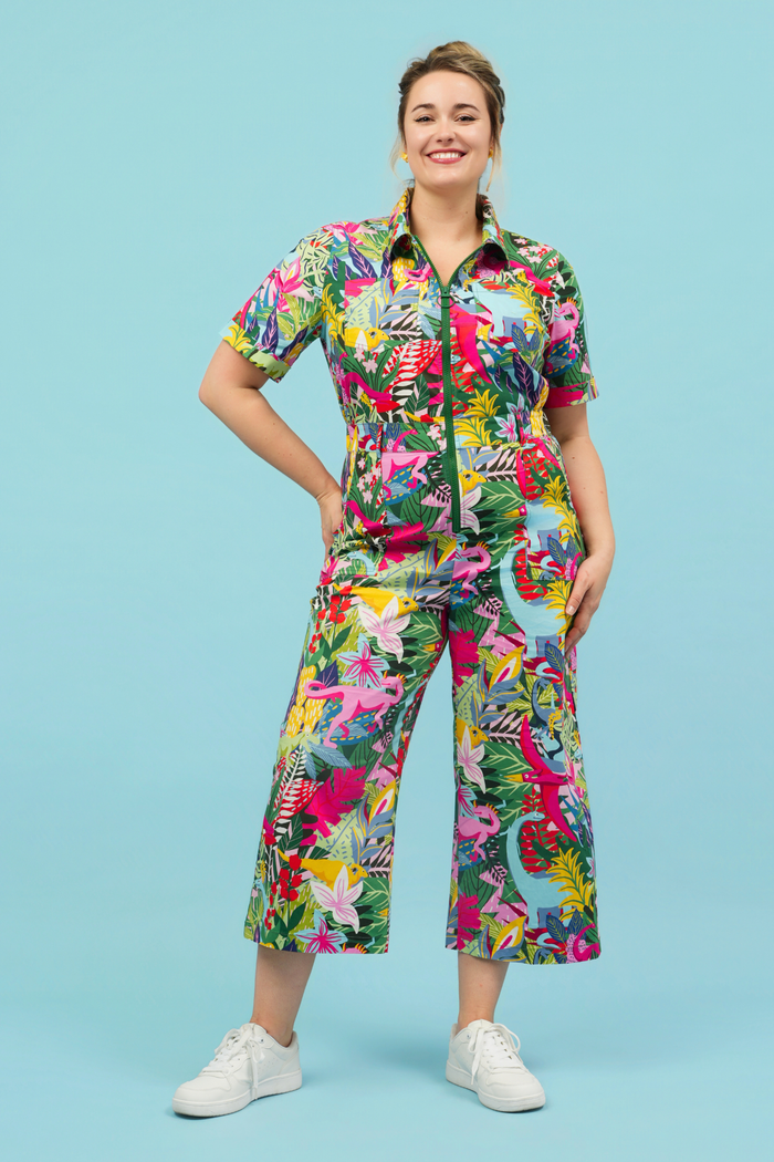 Dino Party Jumpsuit - Cropped Fit