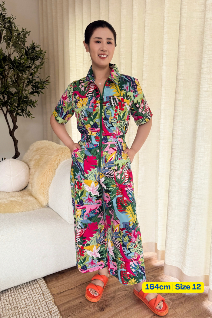 Dino Party Jumpsuit - Cropped Fit