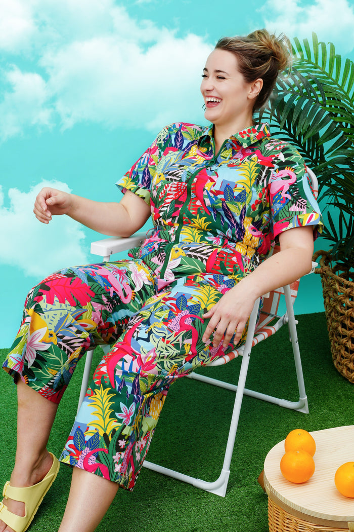 Dino Party Jumpsuit - Cropped Fit