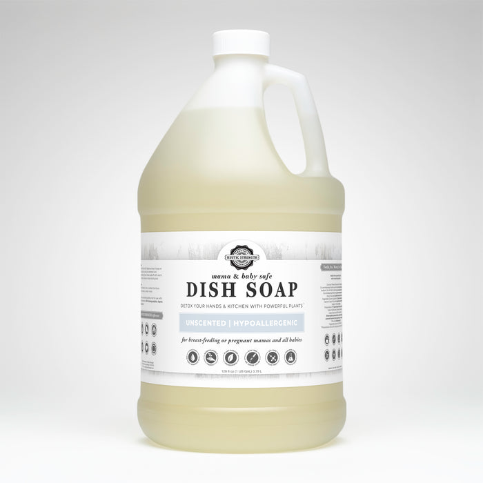 Rustic Strength, Dish Soap, 128 oz Plastic, Mama & Baby Safe